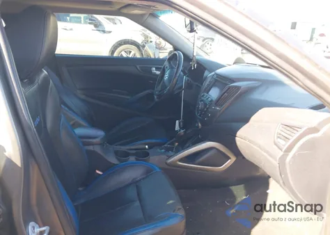 2013 Hyundai Veloster Turbo W/Black z USA, uszkodzony, nr VIN KMHTC6AE7DU117716